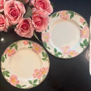(2) Dinner Plate Desert Rose by FRANCISCAN - 10 5/8 inches - Set of 2